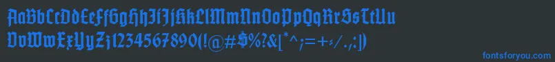 GotenburgBBold Font – Blue Fonts on Black Background