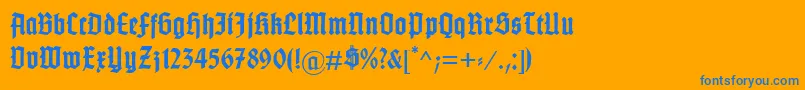 GotenburgBBold Font – Blue Fonts on Orange Background