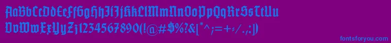 GotenburgBBold Font – Blue Fonts on Purple Background