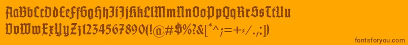 GotenburgBBold Font – Brown Fonts on Orange Background