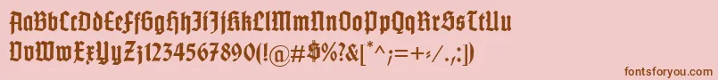 GotenburgBBold Font – Brown Fonts on Pink Background