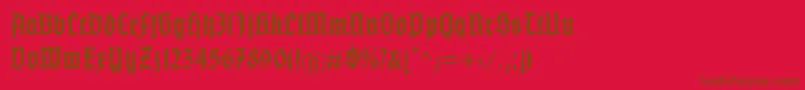 GotenburgBBold Font – Brown Fonts on Red Background