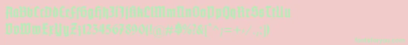 GotenburgBBold Font – Green Fonts on Pink Background