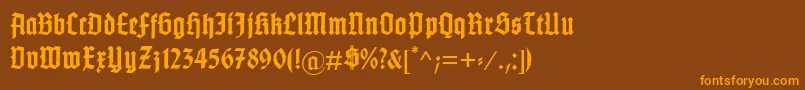 GotenburgBBold Font – Orange Fonts on Brown Background