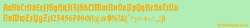 GotenburgBBold Font – Orange Fonts on Green Background