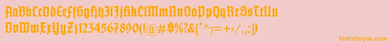 GotenburgBBold Font – Orange Fonts on Pink Background