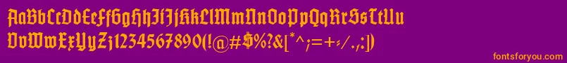 GotenburgBBold Font – Orange Fonts on Purple Background