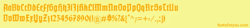 GotenburgBBold Font – Orange Fonts on Yellow Background