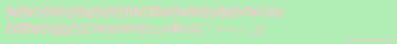 Police GotenburgBBold – polices roses sur fond vert
