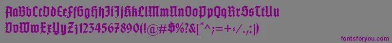 GotenburgBBold Font – Purple Fonts on Gray Background