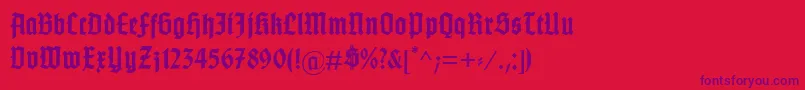 GotenburgBBold Font – Purple Fonts on Red Background