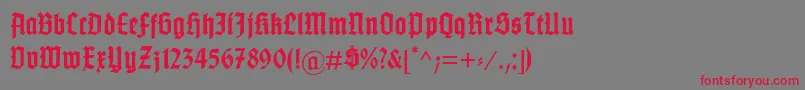 GotenburgBBold Font – Red Fonts on Gray Background