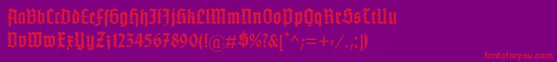 GotenburgBBold Font – Red Fonts on Purple Background