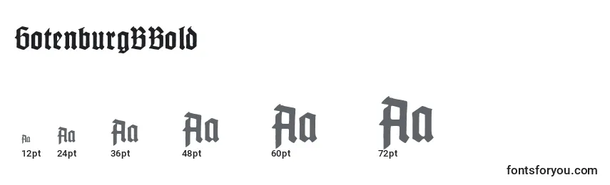 GotenburgBBold Font Sizes