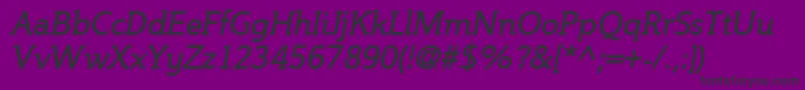 Steinemi-Schriftart – Schwarze Schriften auf violettem Hintergrund