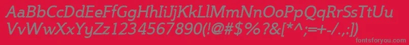 Steinemi Font – Gray Fonts on Red Background