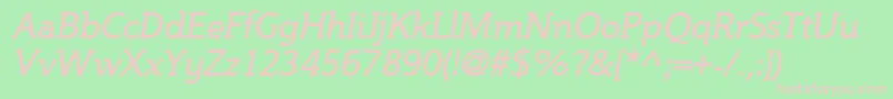 Steinemi Font – Pink Fonts on Green Background