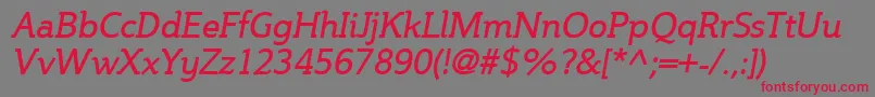 Steinemi Font – Red Fonts on Gray Background