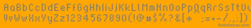 Supernat1002 Font – Gray Fonts on Orange Background