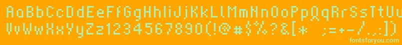 Supernat1002 Font – Green Fonts on Orange Background