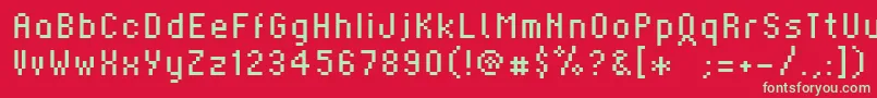 Supernat1002 Font – Green Fonts on Red Background