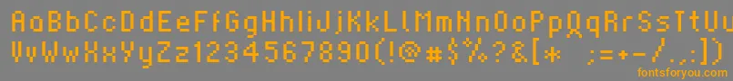 Supernat1002 Font – Orange Fonts on Gray Background
