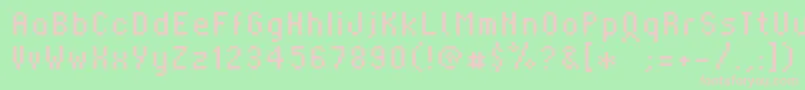 Supernat1002 Font – Pink Fonts on Green Background