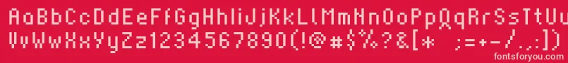 Supernat1002 Font – Pink Fonts on Red Background