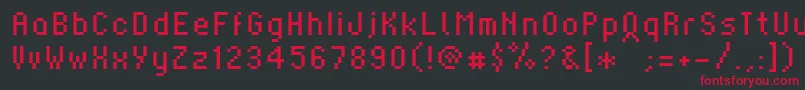 Supernat1002 Font – Red Fonts on Black Background
