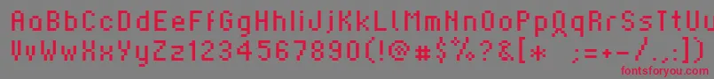 Supernat1002 Font – Red Fonts on Gray Background