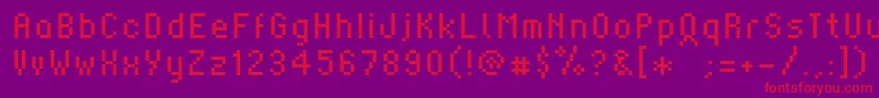 Supernat1002 Font – Red Fonts on Purple Background