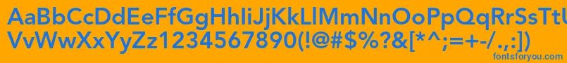 AvenirltstdHeavy Font – Blue Fonts on Orange Background