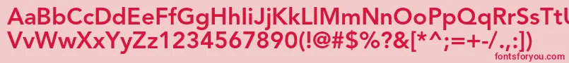 AvenirltstdHeavy Font – Red Fonts on Pink Background