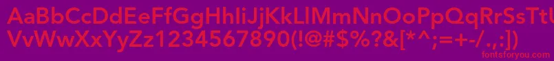 AvenirltstdHeavy Font – Red Fonts on Purple Background