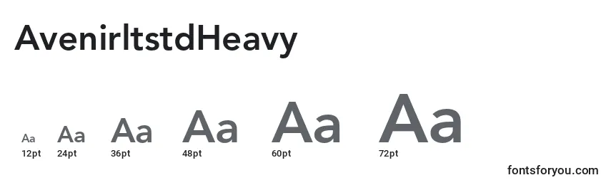Размеры шрифта AvenirltstdHeavy