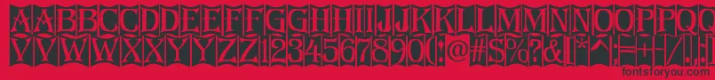 AAlgeriuscmftz1 Font – Black Fonts on Red Background