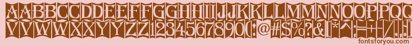 AAlgeriuscmftz1 Font – Brown Fonts on Pink Background