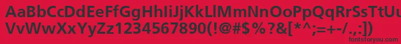 FrutigerCe65Bold Font – Black Fonts on Red Background