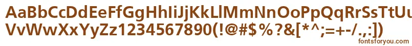 FrutigerCe65Bold Font – Brown Fonts on White Background