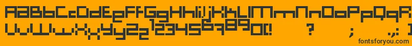 ComputerAidLightDker Font – Black Fonts on Orange Background