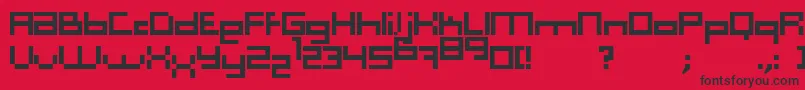 ComputerAidLightDker Font – Black Fonts on Red Background