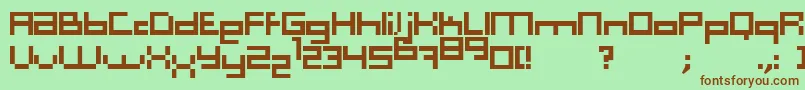 ComputerAidLightDker Font – Brown Fonts on Green Background