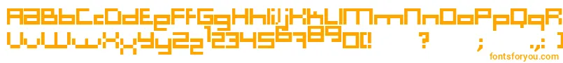 ComputerAidLightDker Font – Orange Fonts on White Background