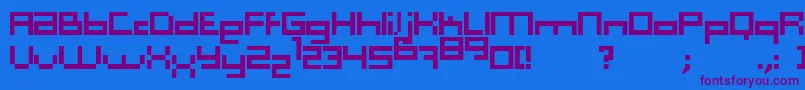 ComputerAidLightDker Font – Purple Fonts on Blue Background