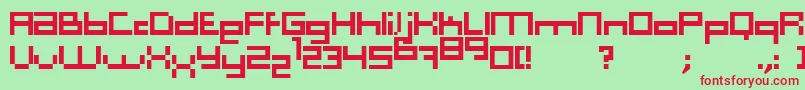 ComputerAidLightDker Font – Red Fonts on Green Background