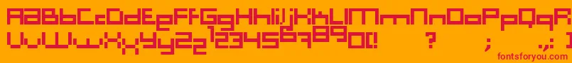 ComputerAidLightDker Font – Red Fonts on Orange Background