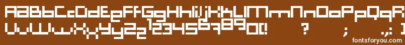 ComputerAidLightDker Font – White Fonts on Brown Background