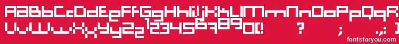 ComputerAidLightDker Font – White Fonts on Red Background