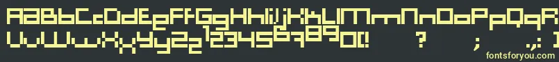 ComputerAidLightDker Font – Yellow Fonts on Black Background