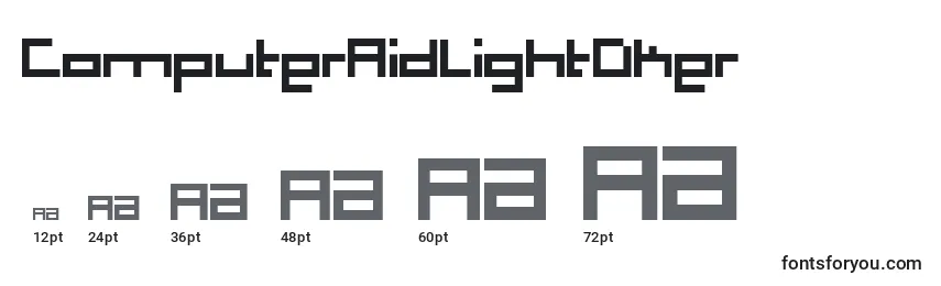ComputerAidLightDker Font Sizes